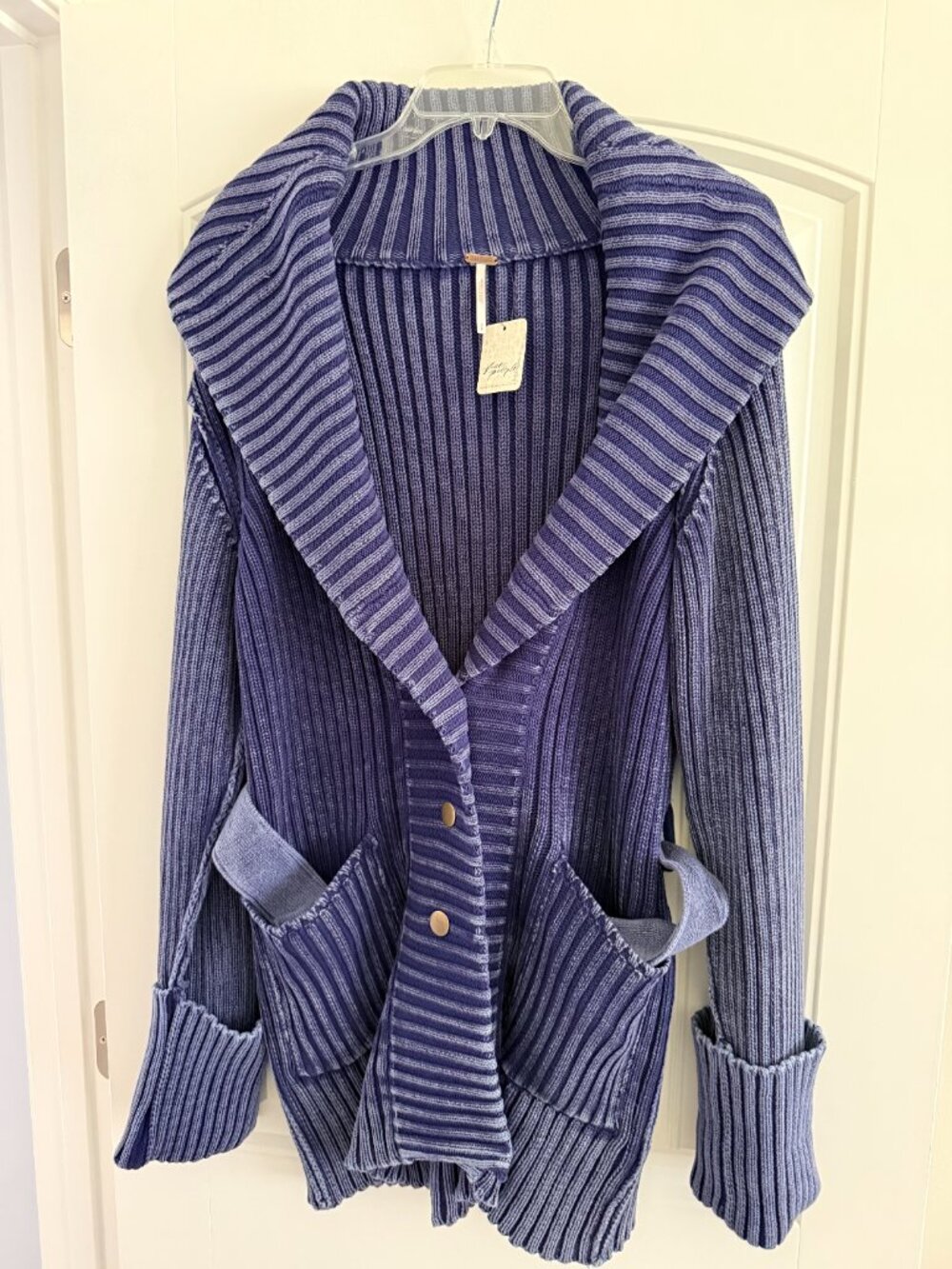 Brand New Free People Navy/Blue Cardigan - Size Small - NWT - Picture 8 of 12